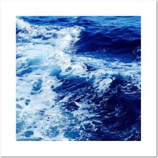 blue ocean waves design Posters and Art